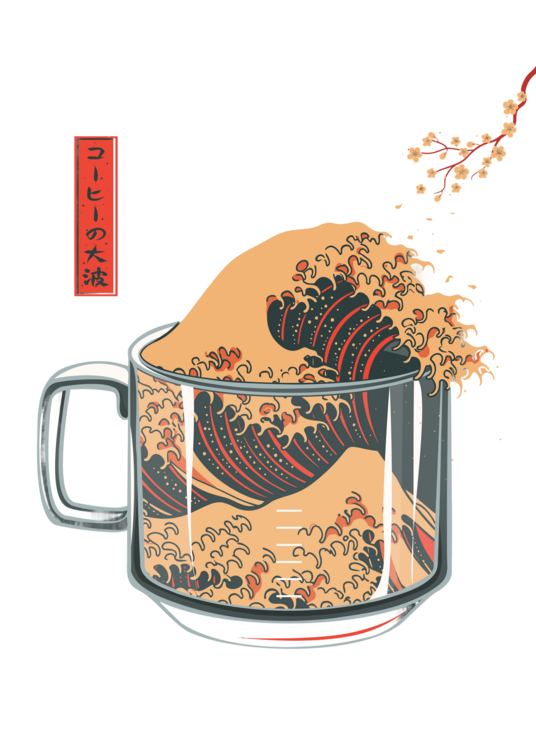 T-Shirt Great Wave of Coffee