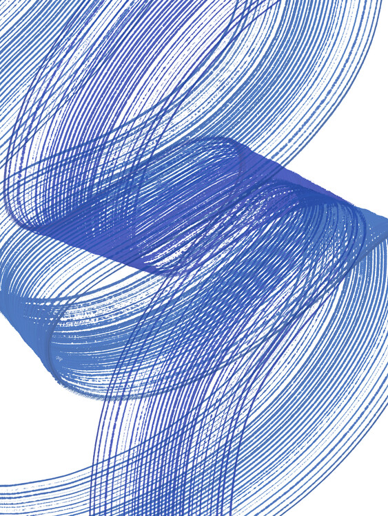 Plakat Abstract Thin blue lines