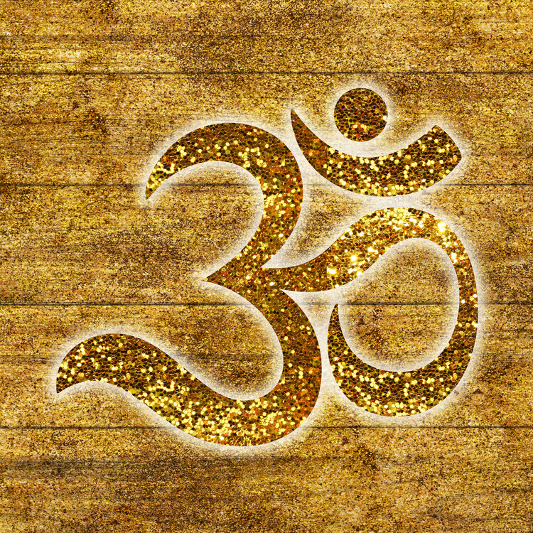 Poster Golden Zen Om Symbol