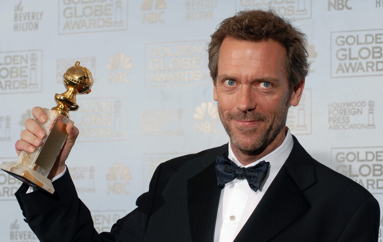 Poster Actor Hugh Laurie At Golden Globes