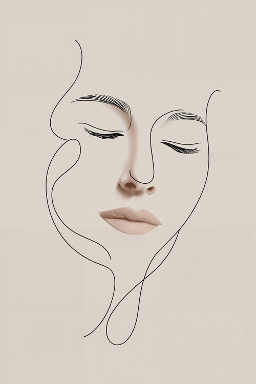 Poster One Line Face – Minimal Line Art