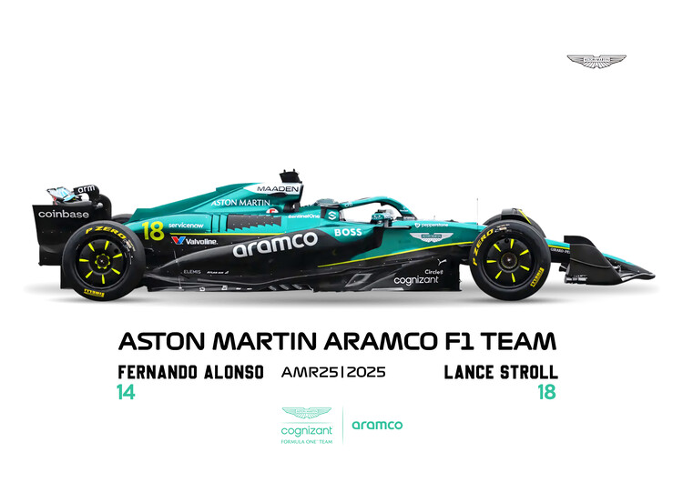 Poster Aston Martin Aramco Team and Drivers Artwork