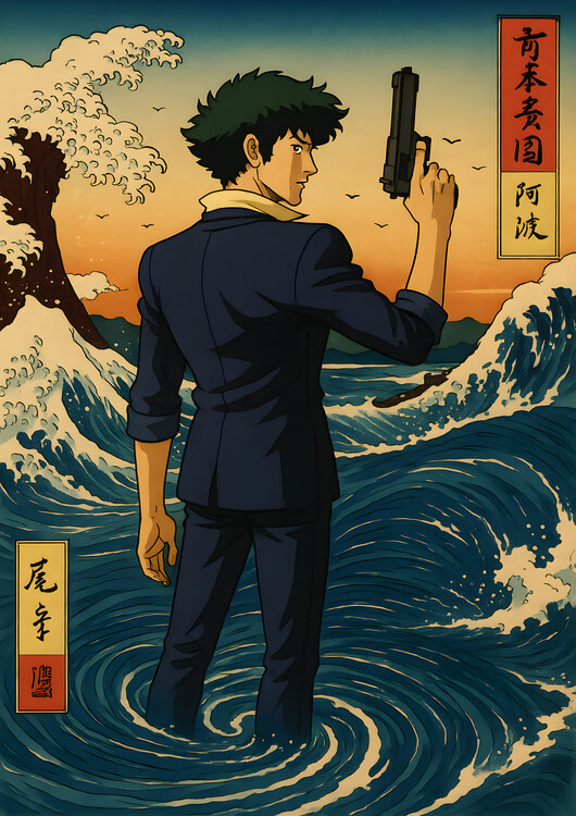 Canvas Print Japan Kanagawa Wave Anime Poster