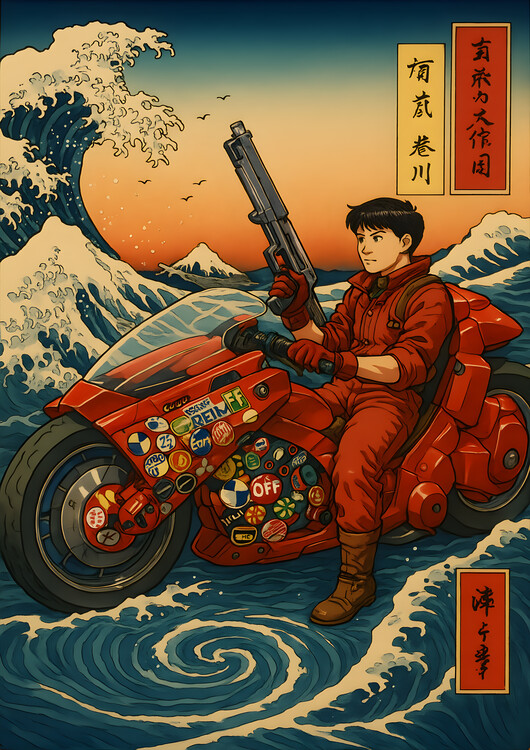 Poster Japan Kanagawa Wave Anime Poster