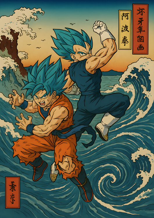 Poster Japan Kanagawa Wave Anime Poster