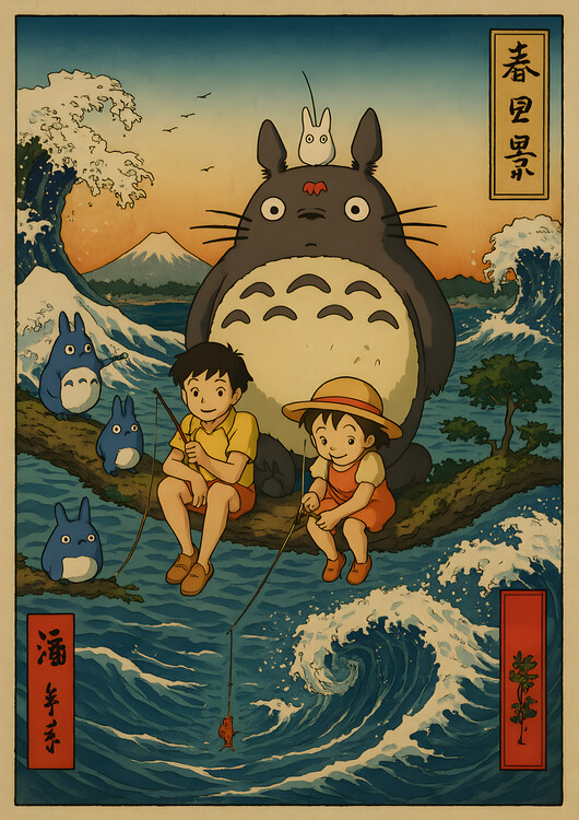 Poster Japan Kanagawa Wave Anime Poster