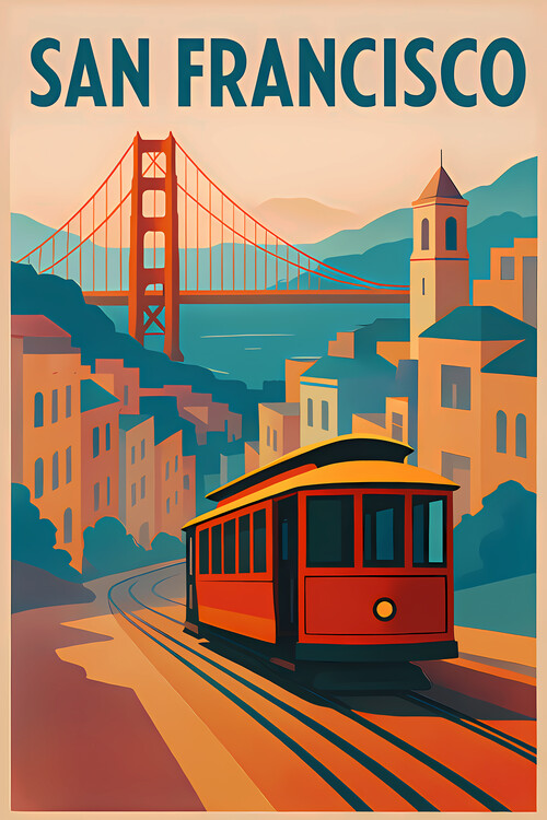 Poster Art Deco San Francisco
