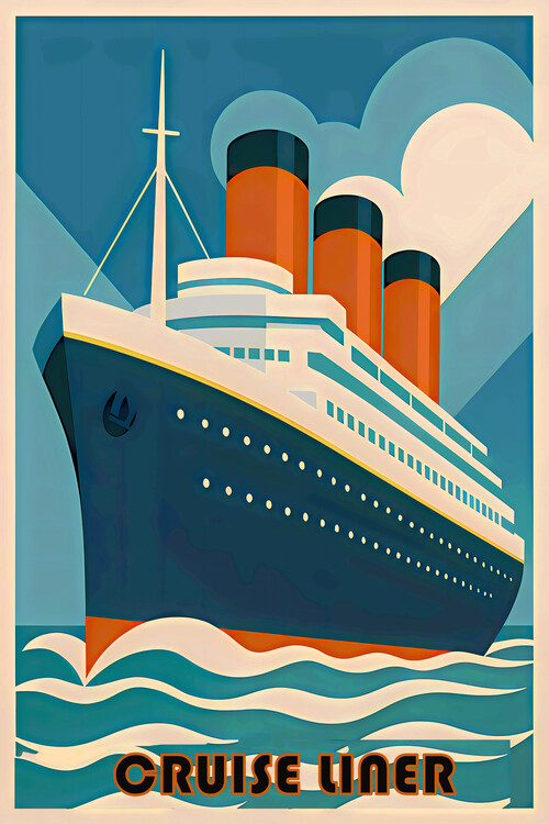 Poster Art Deco Cruise Liner