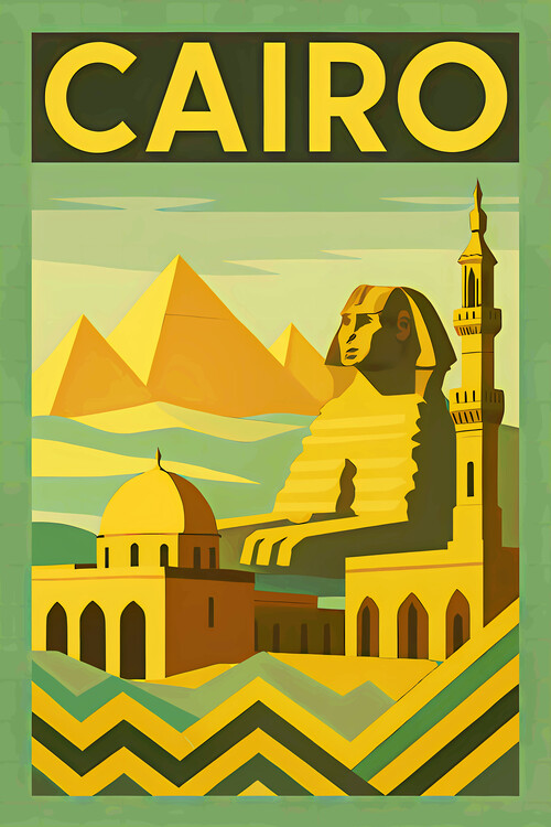 Poster Art Deco Cairo Travel Poster