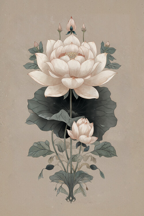 Obraz na plátně Ancient Lotus Beauty