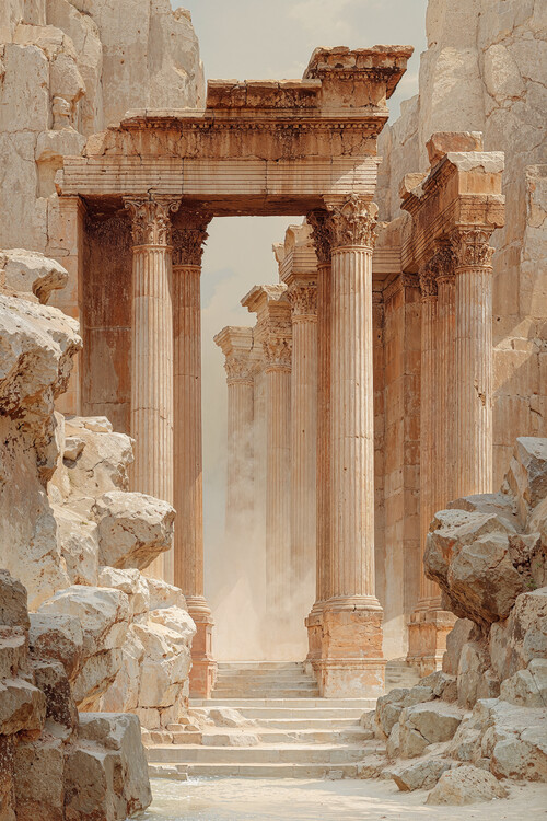 Poster Monumental Stone Columns