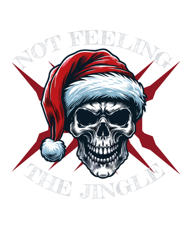 T-paita Santa Claus skull