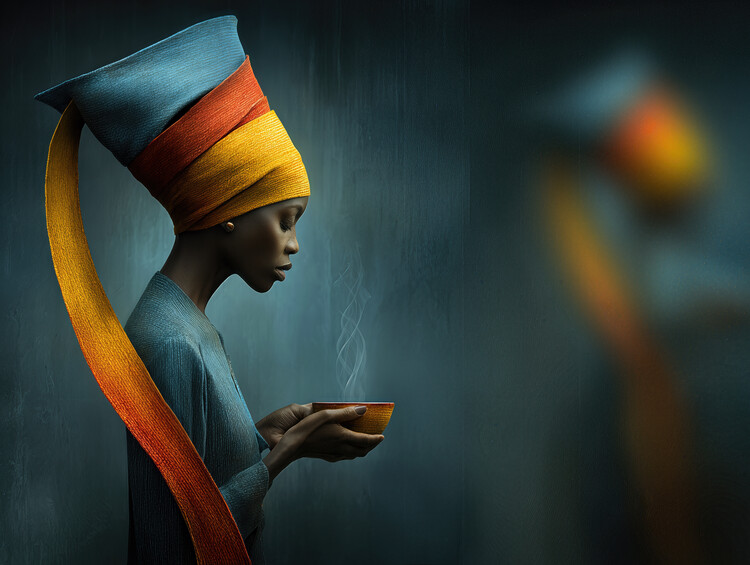 Poster Woman with Bowl