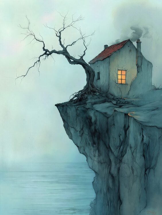 Poster House on the Cliff