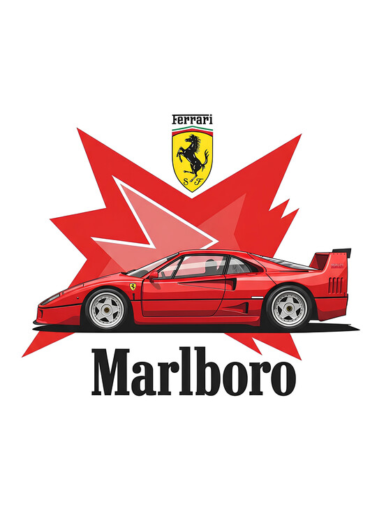 Poster Legend of the Scuderia: A Ferrari F40 for the Marlboro Era