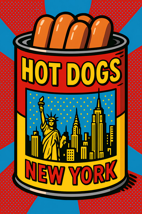 Plakát New YourK Hot Dogs