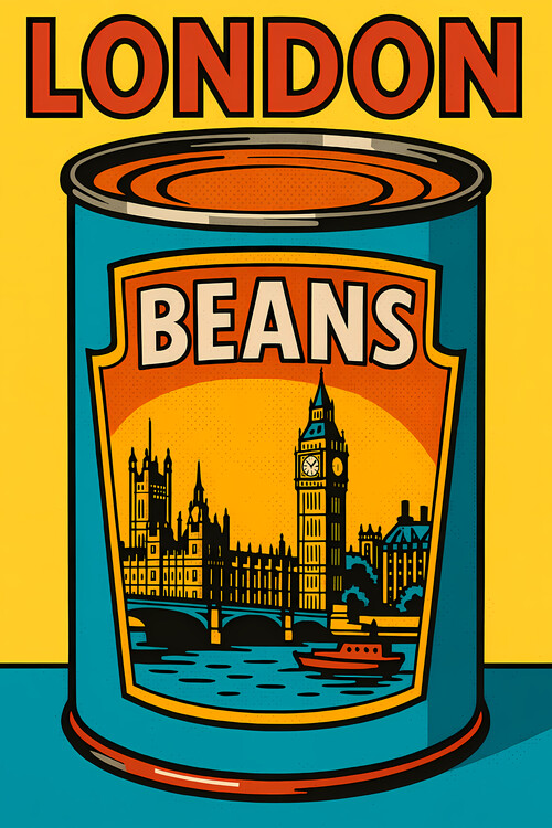 Canvas Print Pop Art World Foods London Beans