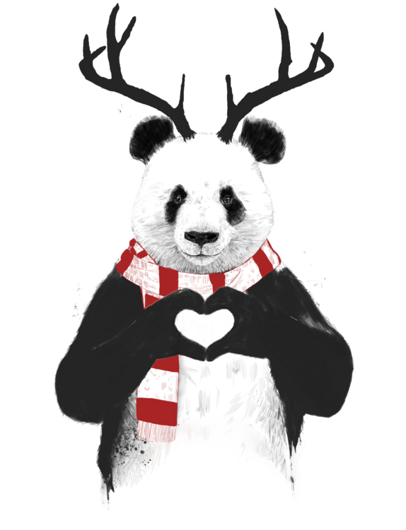 T-shirt Xmas panda