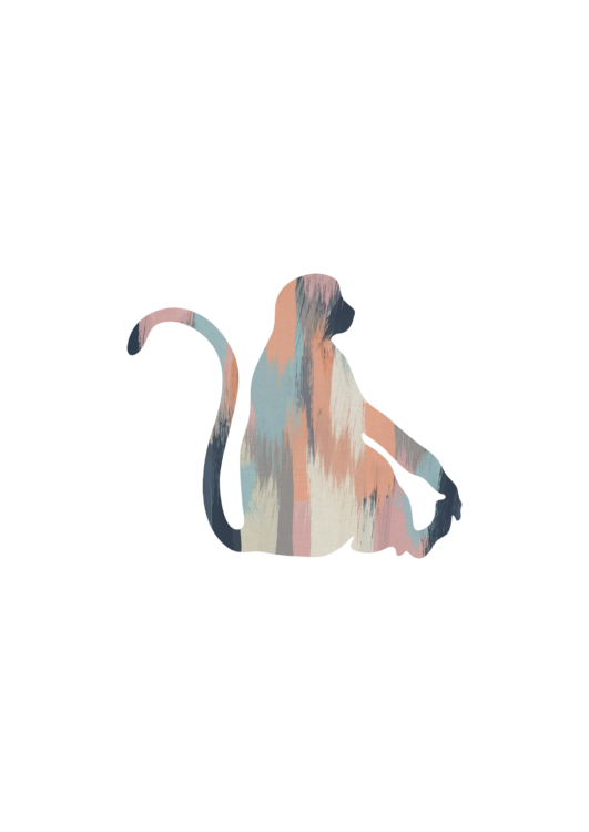 T-shirt Pastel Monkey