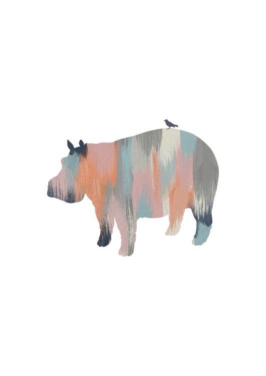 T-shirt Pastel Hippo