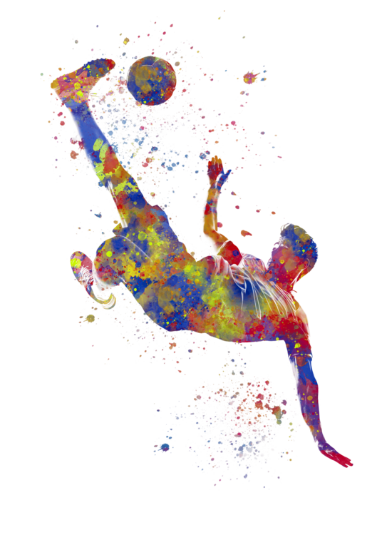 T-Shirt Soccer player in watercolor