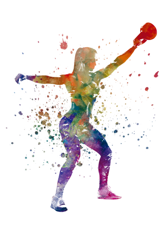 T-shirt Fitness exercise in watercolor