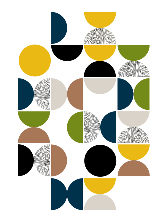 T-shirt Mid-century pattern