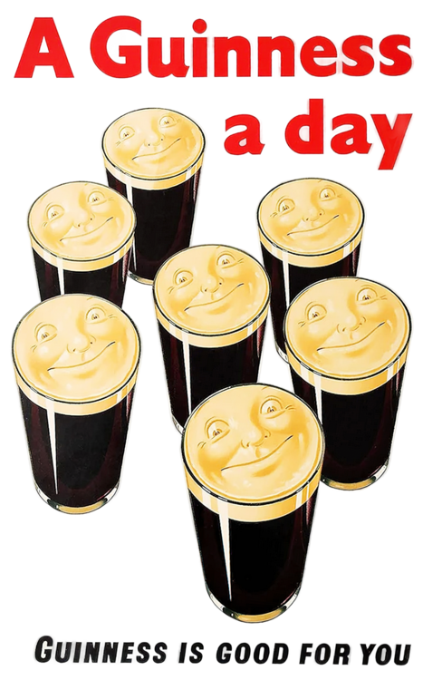 T-Shirt A Guinness a Day Drinks Vintage