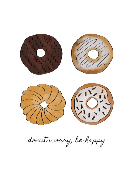 T-shirt Donut Worry Be Happy