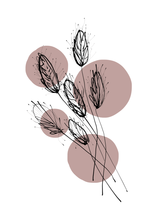 T-shirt Alina Buffiere - Delicate Botanicals - Wheat