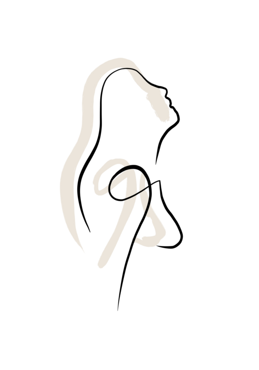 T-shirt Line art face