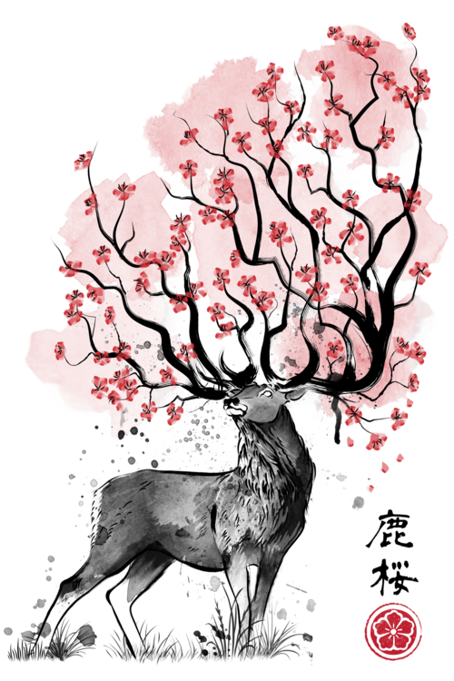 T-skjorte Sakura Deer