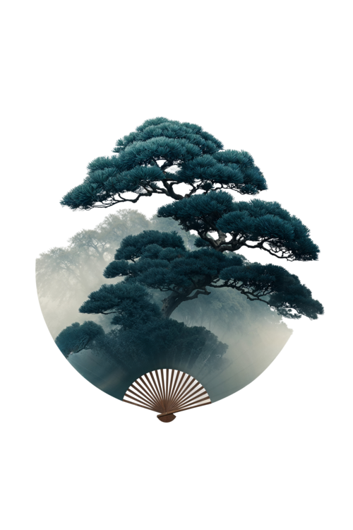 T-shirt Whispers of Japan: Pine and Fan