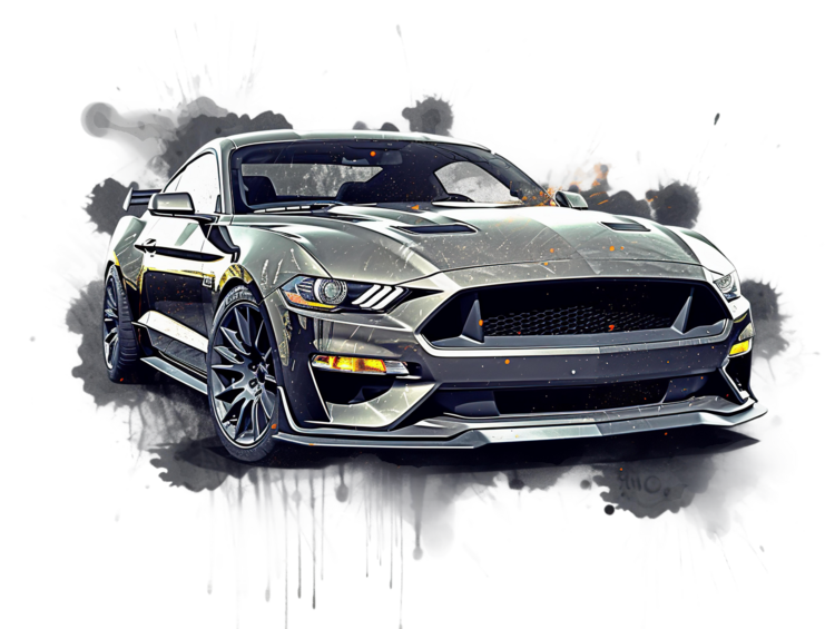 T-shirt Mustang GT Car