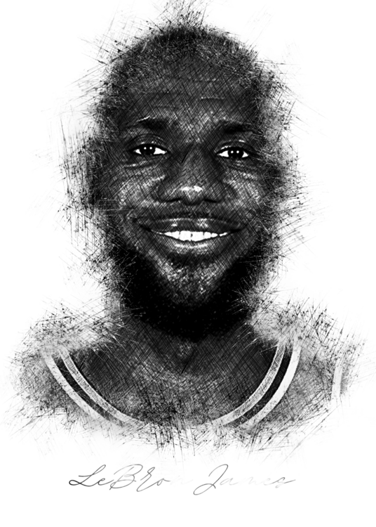 T-shirt Lebron king J. Sketch