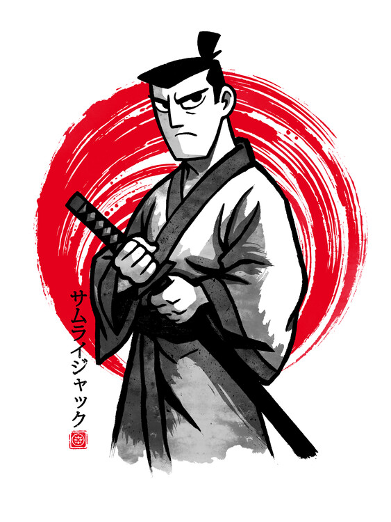 Плакат Sumi-e Samurai