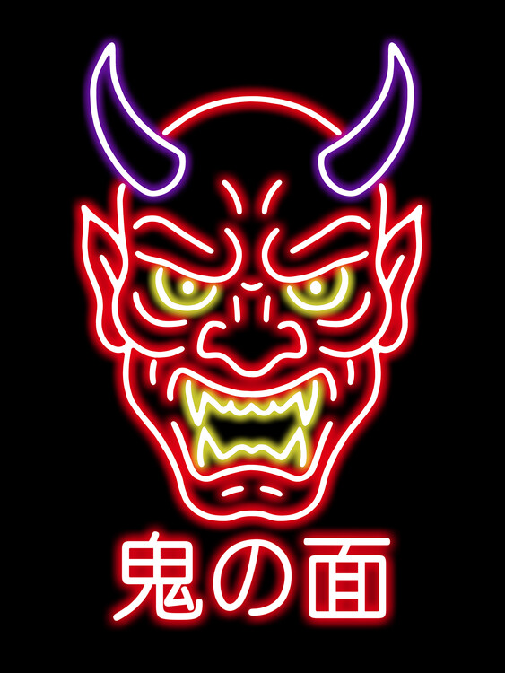 Poster Neon Oni