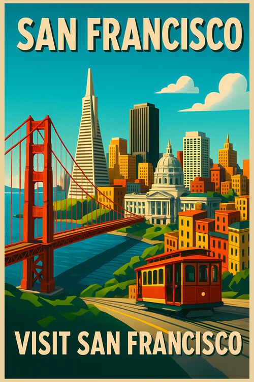 Plakát 3D Visit San Francisco