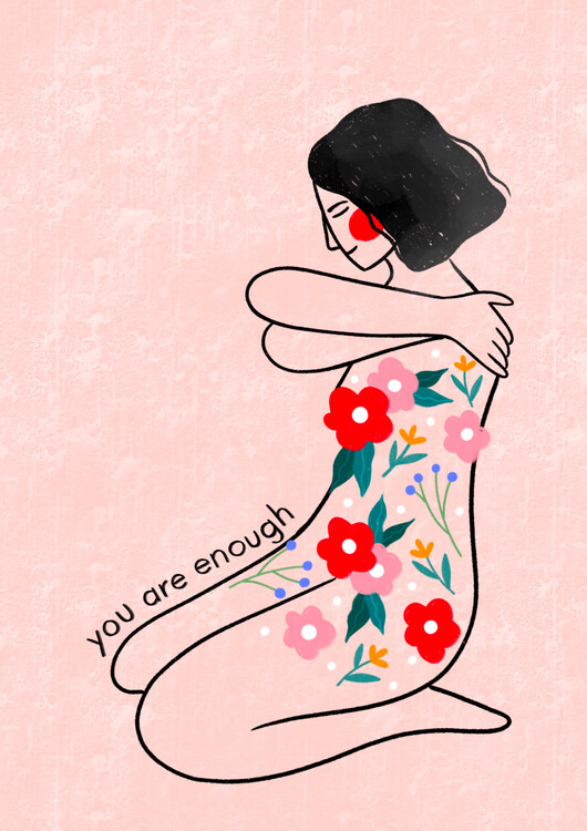 Levně Plakát, Obraz - You Are Enough, Bea Muller, 30 × 40 cm