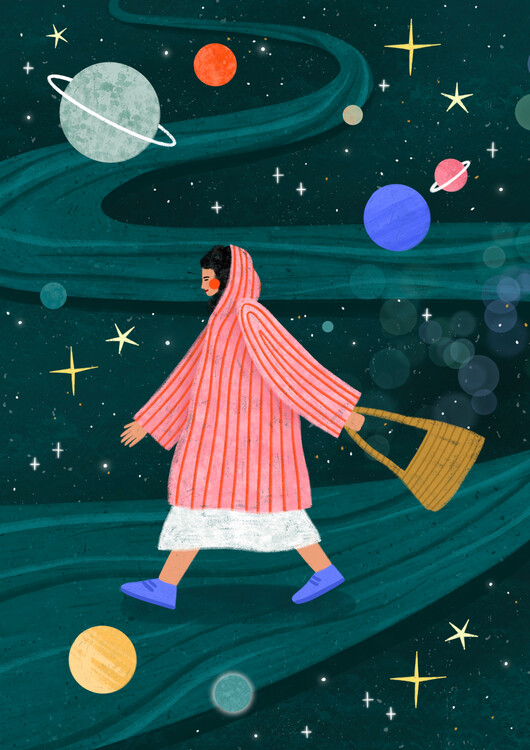 Levně Plakát, Obraz - Universe Walk, Bea Muller, 30 × 40 cm