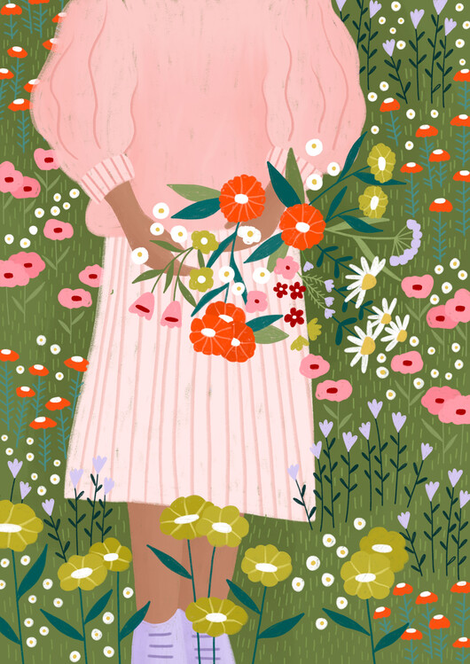 Levně Plakát, Obraz - Blossoms in Hand, Bea Muller, 30 × 40 cm