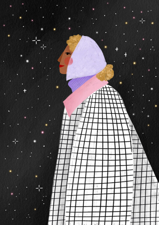 Levně Plakát, Obraz - The Lady with the Stars, Bea Muller, 30 × 40 cm
