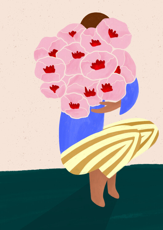 Levně Plakát, Obraz - Bouquet of Flowers, Bea Muller, 30 × 40 cm