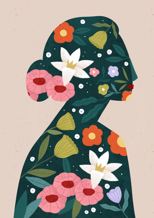 Canvas Print Filled With Flowers