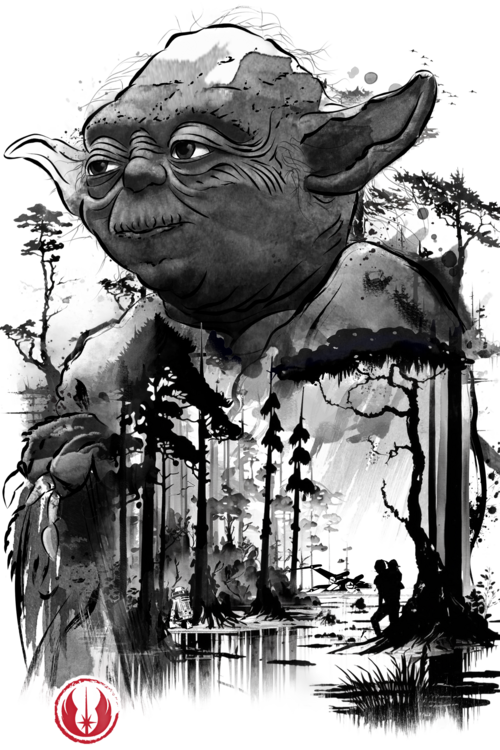 Majica The Master in the swamp sumi-e