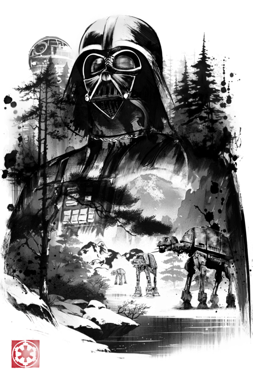Μπλουζάκι Dark Lord in the snow planet sumi-e