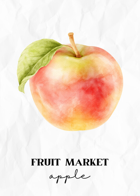 Plakát Fruit market apple