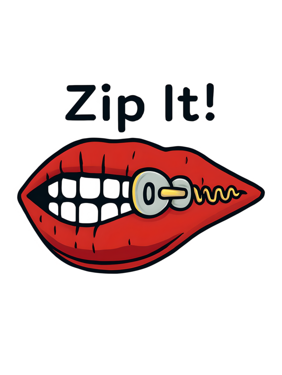T-shirt Zip It Lips