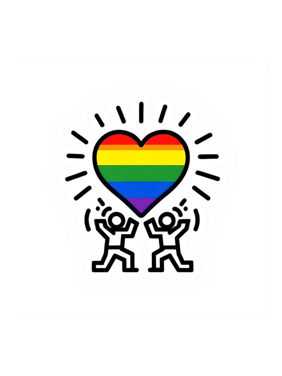 T-shirt Rainbow Heart Celebration