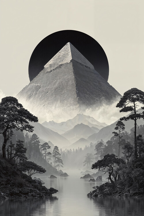 Poster Pyramid Egypt and Landscape